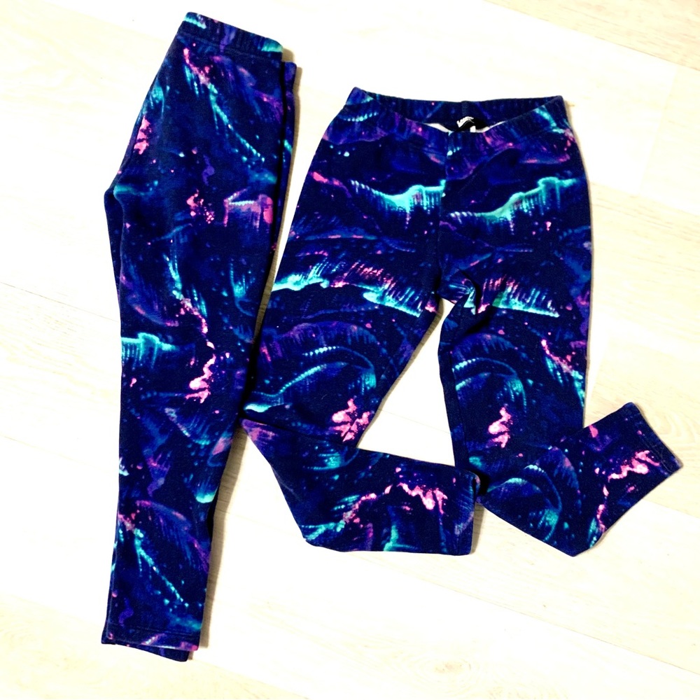 {Lands End} fleece lined leggings set